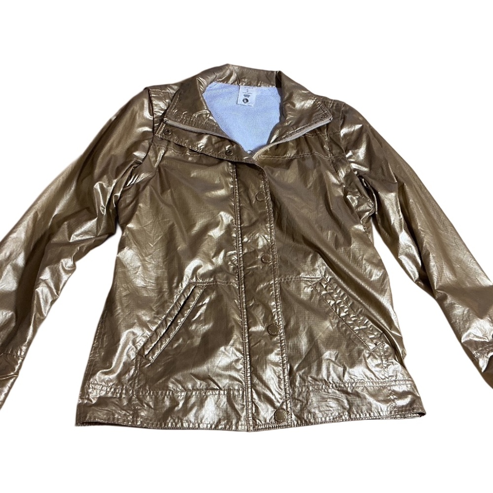 Vintage Gold Jacket, Lightweight, Oleg Cassini Sport, Convertible to Vest, S M